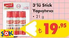 LECTOR 3'LÜ STİCK YAPIŞTIRICI 21 G LECTOR 3'LÜ STİCK YAPIŞTIRICI 21 G